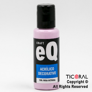 ACRIL.DECOR.EQ 709 ROSA VICTORIA 50ML X 6 UNIDADES